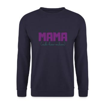 Maman - Sweat-shirt Unisexe - marine - Devant - Alina (178cm) & Michal (187cm)
