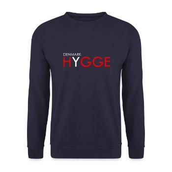 denmark hygge - Unisex Pullover - Navy - Vorne - Alina (178cm) & Michal (187cm)