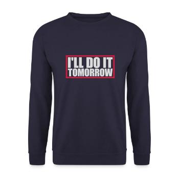 Citation de Do It Tomorrow - Sweat-shirt Unisexe - marine - Devant - Alina (178cm) & Michal (187cm)