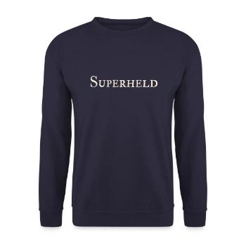 Superheld - Unisex Pullover - Navy - Vorne - Alina (178cm) & Michal (187cm)
