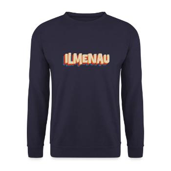 Lettrage rétro Ilmenau - Stadt Design - Sweat-shirt Unisexe - marine - Devant - Alina (178cm) & Michal (187cm)