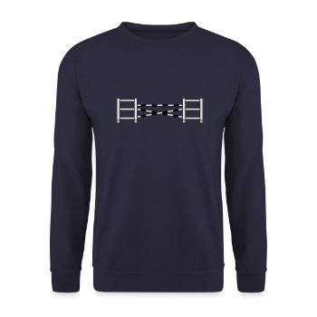 obstacle to horse riding_2_c1 - Unisex Sweatshirt - navy - Front - Alina (178cm) & Michal (187cm)