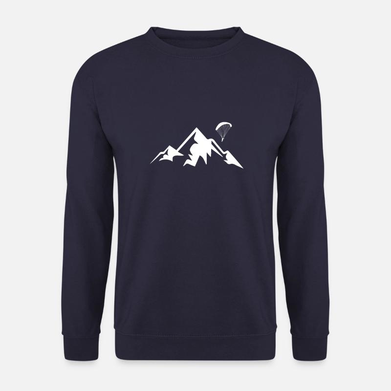 Paragleiter mit Berge Paraglider Paragliding - Unisex Pullover - Navy