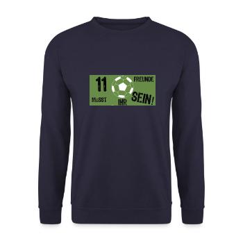 Fusball - Unisex Pullover - Navy - Vorne - Alina (178cm) & Michal (187cm)