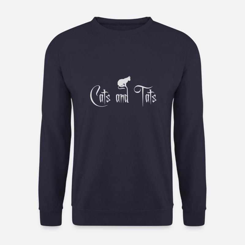 cats and tats Zitat - Unisex Pullover - Navy