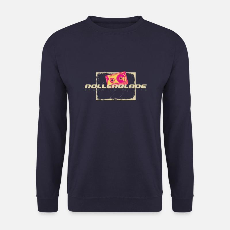 80s tape rollerblader - Unisex Pullover - Navy