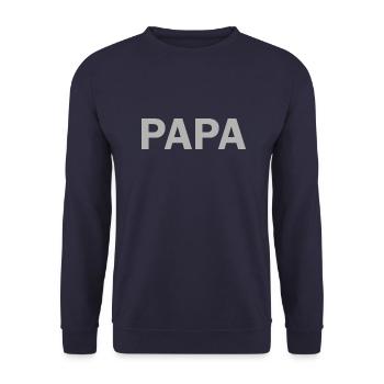 PAPA - Unisex Pullover - Navy - Vorne - Alina (178cm) & Michal (187cm)