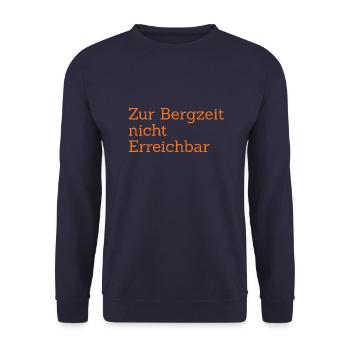 Bayern Fussball sprüche fun lustig Berg Mountain - Unisex Pullover - Navy - Vorne - Alina (178cm) & Michal (187cm)