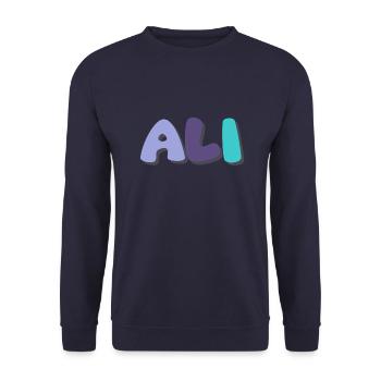 Name - Ali - Unisex Pullover - Navy - Vorne - Alina (178cm) & Michal (187cm)