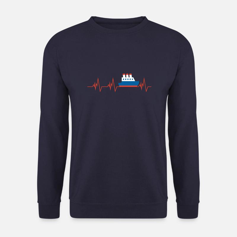 Schiff Boot Herzschlag - Unisex Pullover - Navy