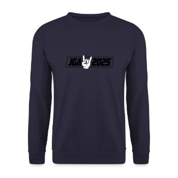 Jga 2025 Junggesellenabschied - Unisex Pullover - Navy - Vorne - Alina (178cm) & Michal (187cm)