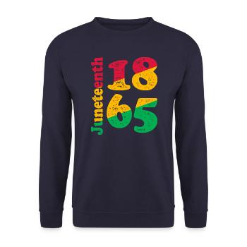 Juneteenth - Unisex Sweatshirt - navy - Front - Alina (178cm) & Michal (187cm)