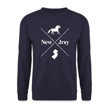 New Jersey - Unisex Sweatshirt - navy - Front - Alina (178cm) & Michal (187cm)