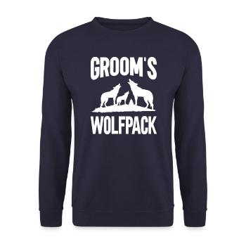 Groom Squad - Unisex Pullover - Navy - Vorne - Alina (178cm) & Michal (187cm)