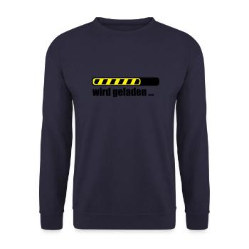 Ladebalken PC loading Computer Download - Unisex Pullover - Navy - Vorne - Alina (178cm) & Michal (187cm)