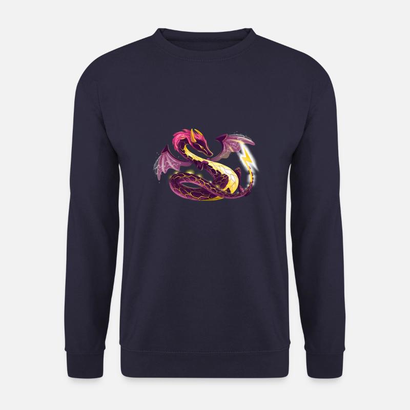 Magisk elektrisk drage - elementernes drage - Unisex sweater - marineblå