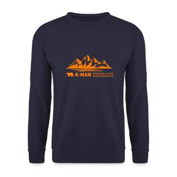 K-Mar Mountain Orange - Unisex Pullover - Navy - Vorne - Alina (178cm) & Michal (187cm)