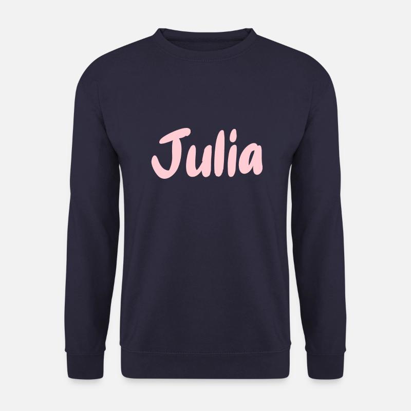 Name in Text Julia in rosa - Unisex Pullover - Navy