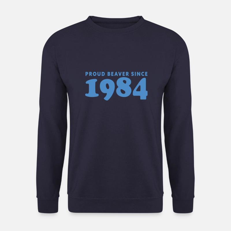 Proud beaver Since 1984 - Unisex Pullover - Navy