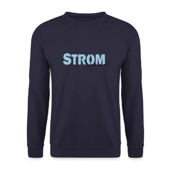 Strom läuft bei mir - Unisex Pullover - Navy - Vorne - Alina (178cm) & Michal (187cm)
