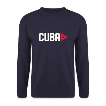 CUBA STAR CUBANO - Unisex Pullover - Navy - Vorne - Alina (178cm) & Michal (187cm)
