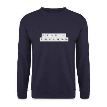 Tableau périodique ou Frenchcore euphorique - Sweat-shirt Unisexe - marine - Devant - Alina (178cm) & Michal (187cm)