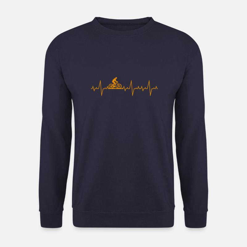 Fahrrad Radsport Heartbeat Bike - Unisex Pullover - Navy