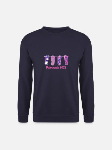 Dubrovnik 2022,flip flops,sommer,Dubrovnik,jga - Unisex Pullover - Navy