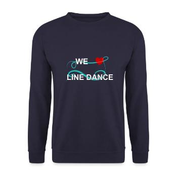 Wir lieben Line Dance - Unisex Pullover - Navy - Vorne - Alina (178cm) & Michal (187cm)