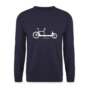 vélo cargo - Sweat-shirt Unisexe - marine - Devant - Alina (178cm) & Michal (187cm)
