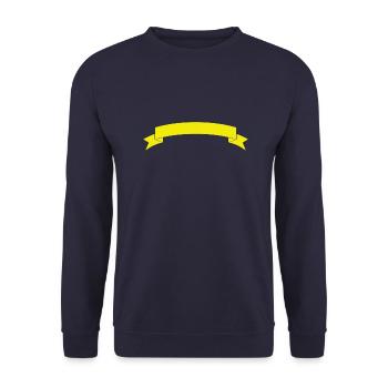 Banner Yellow - Unisex Sweatshirt - navy - Front - Alina (178cm) & Michal (187cm)