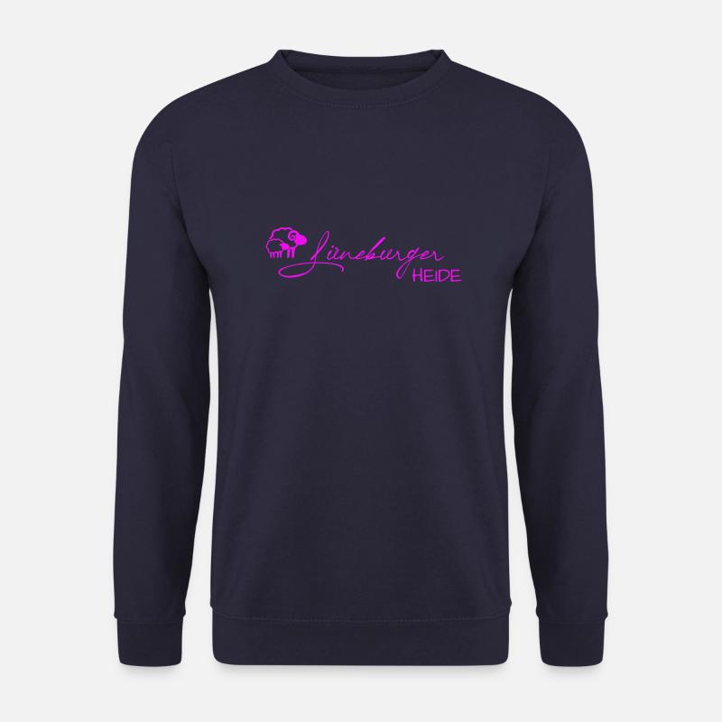 Lüneburger Heide mit Schnucken - Unisex Pullover - Navy