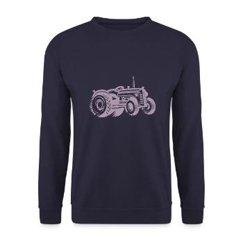 Silhouette de tracteur Agriculture agricole - Sweat-shirt Unisexe - marine - Devant - Alina (178cm) & Michal (187cm)