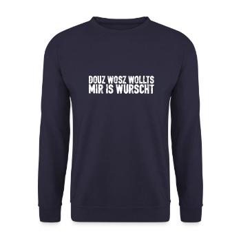 Bayer douz wosz wollts - Unisex Pullover - Navy - Vorne - Alina (178cm) & Michal (187cm)