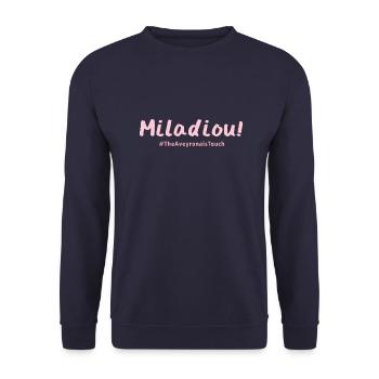 Miladiou - Sweat-shirt Unisexe - marine - Devant - Alina (178cm) & Michal (187cm)