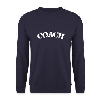 Coach - The best Coach - Der beste Trainer - Unisex Sweatshirt - navy - Front - Alina (178cm) & Michal (187cm)
