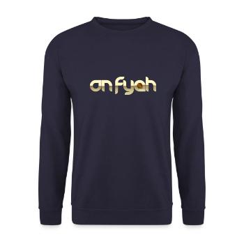 ridm on fyah - Unisex Pullover - Navy - Vorne - Alina (178cm) & Michal (187cm)