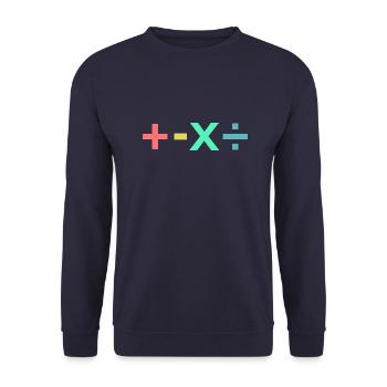 Operation Maths - Sweat-shirt Unisexe - marine - Devant - Alina (178cm) & Michal (187cm)