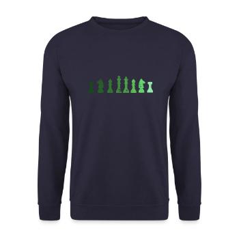 Schach Chess Schachspieler Schachmeister - Unisex Pullover - Navy - Vorne - Alina (178cm) & Michal (187cm)
