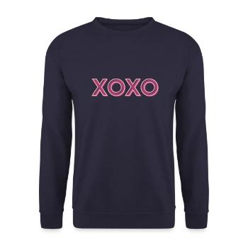 XOXO - Unisex Pullover - Navy - Vorne - Alina (178cm) & Michal (187cm)