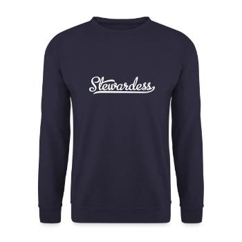 Stewardess - Unisex Sweatshirt - navy - Front - Alina (178cm) & Michal (187cm)