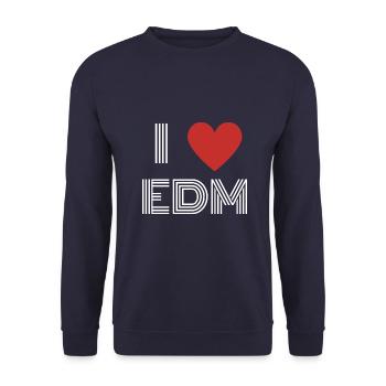 I LOVE EDM - Sweat-shirt Unisexe - marine - Devant - Alina (178cm) & Michal (187cm)