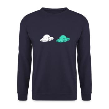 OVNI 2 - Sweat-shirt Unisexe - marine - Devant - Alina (178cm) & Michal (187cm)