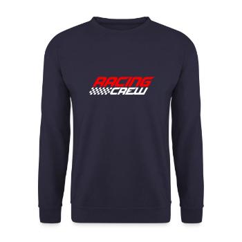Racing Crew Cool Team Saying Love Racing Car Driving - Unisex Sweatshirt - navy - Front - Alina (178cm) & Michal (187cm)