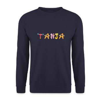 Tanja - Unisex Pullover - Navy - Vorne - Alina (178cm) & Michal (187cm)
