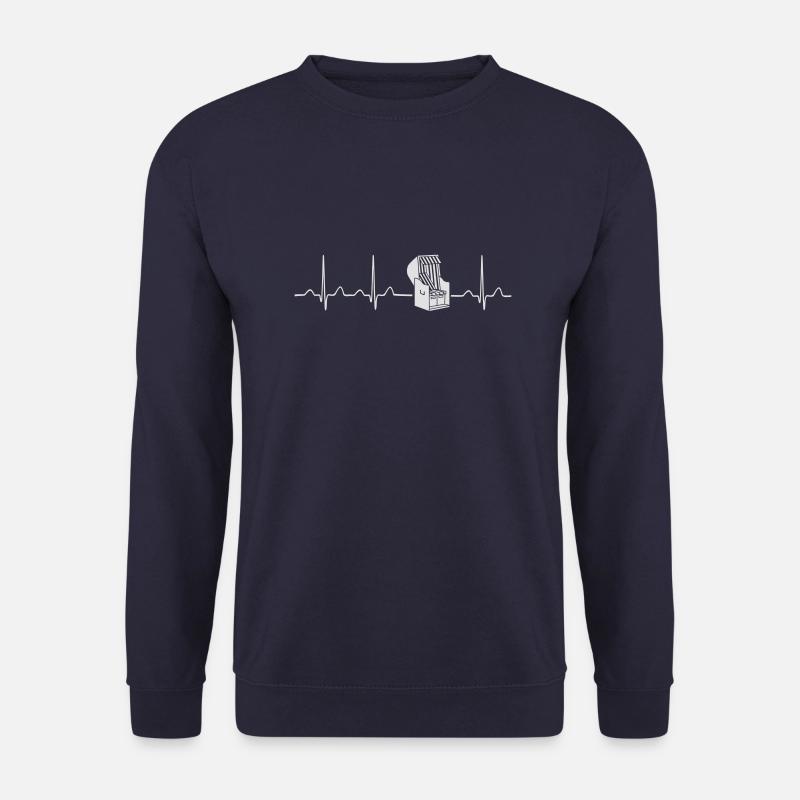 Lebenslinie Meer Strandkorb Ostsee Nordsee - Unisex Pullover - Navy