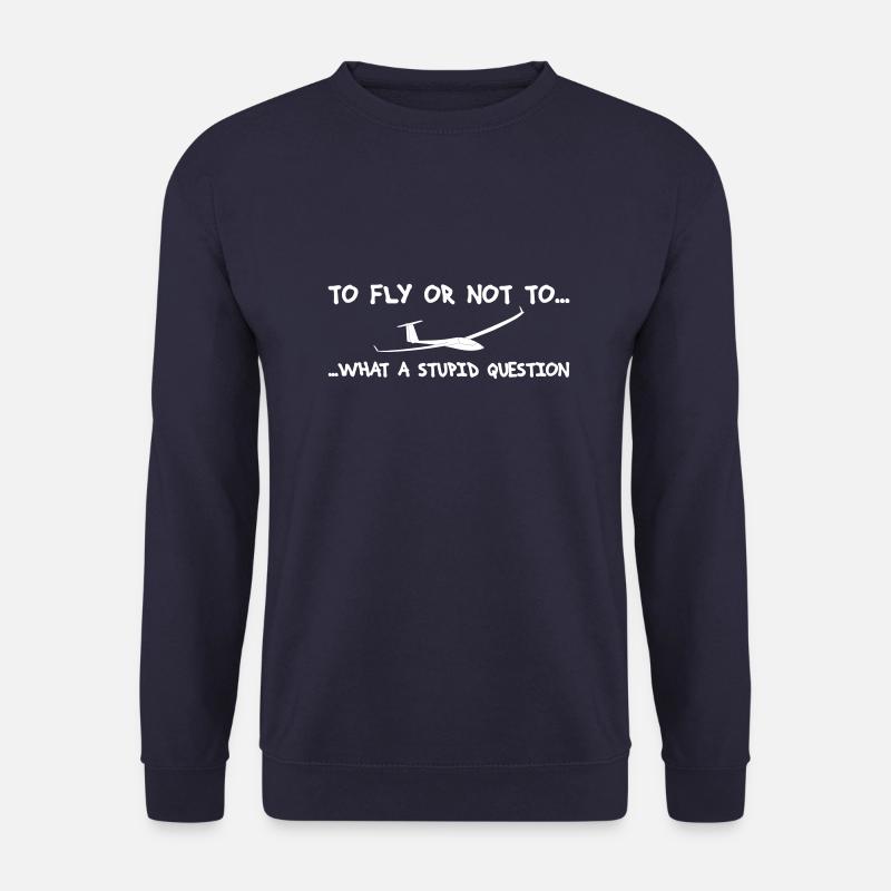 Question pilot glider pilot gliding glider - Unisex Sweatshirt - navy