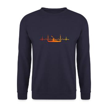 Femmes Kayak Hommes Kayak Kayak Kayak Kayak Canoë - Sweat-shirt Unisexe - marine - Devant - Alina (178cm) & Michal (187cm)