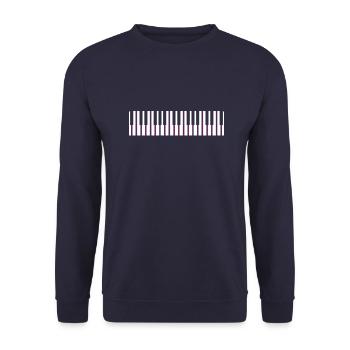 Piano à queue piano clavier musique - Sweat-shirt Unisexe - marine - Devant - Alina (178cm) & Michal (187cm)