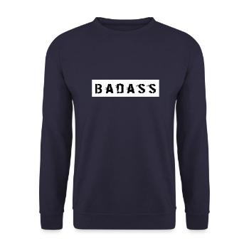 Badass to express yourself - Unisex Sweatshirt - navy - Front - Alina (178cm) & Michal (187cm)